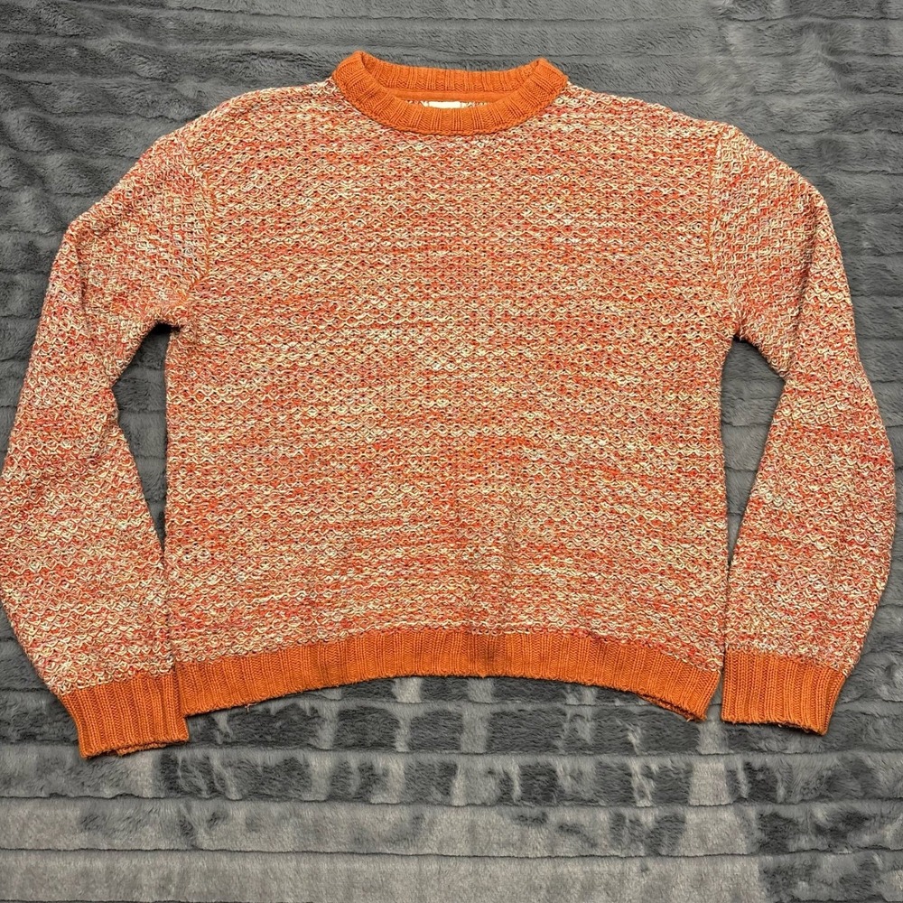 BDG Urban Outfitters Orange Multi Color Chunky Knit Sweater Womens M OB1519963